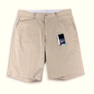 Nike Golf Mens 32 Dri-FIT Standard Fit Khaki Tan Shorts Stay Cool 833222-235 NEW